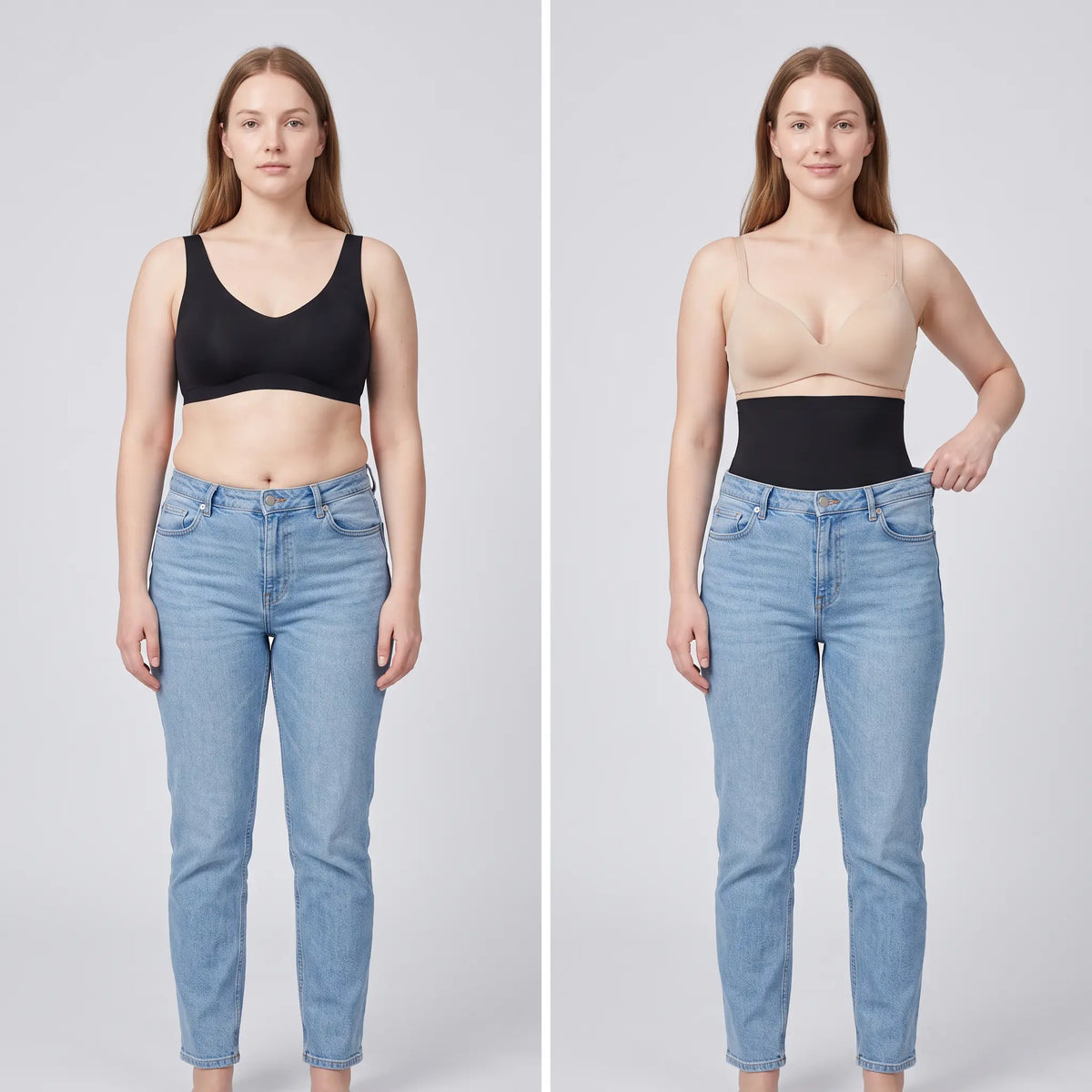 Seamless high-waisted long-leg shaping shorts