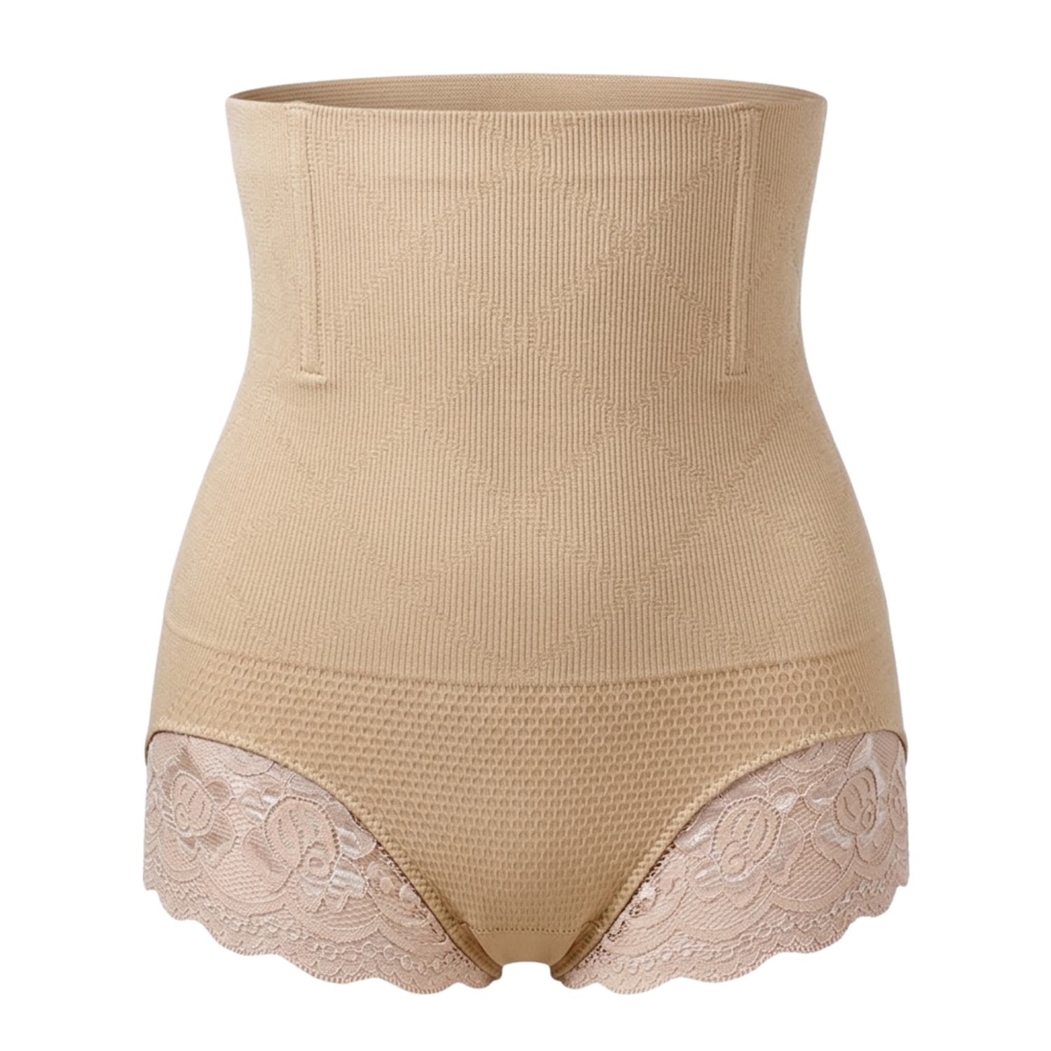 Smoothing high-waisted lace panties