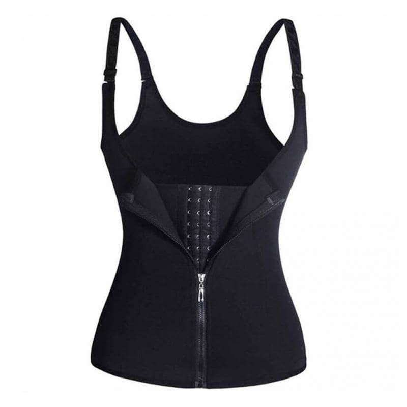 Waist trainer vest with shoulder straps