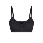 Seamless shaping bra with adjustable straps