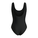 Shaping swimsuit with a round neckline