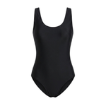 Shaping swimsuit with a round neckline