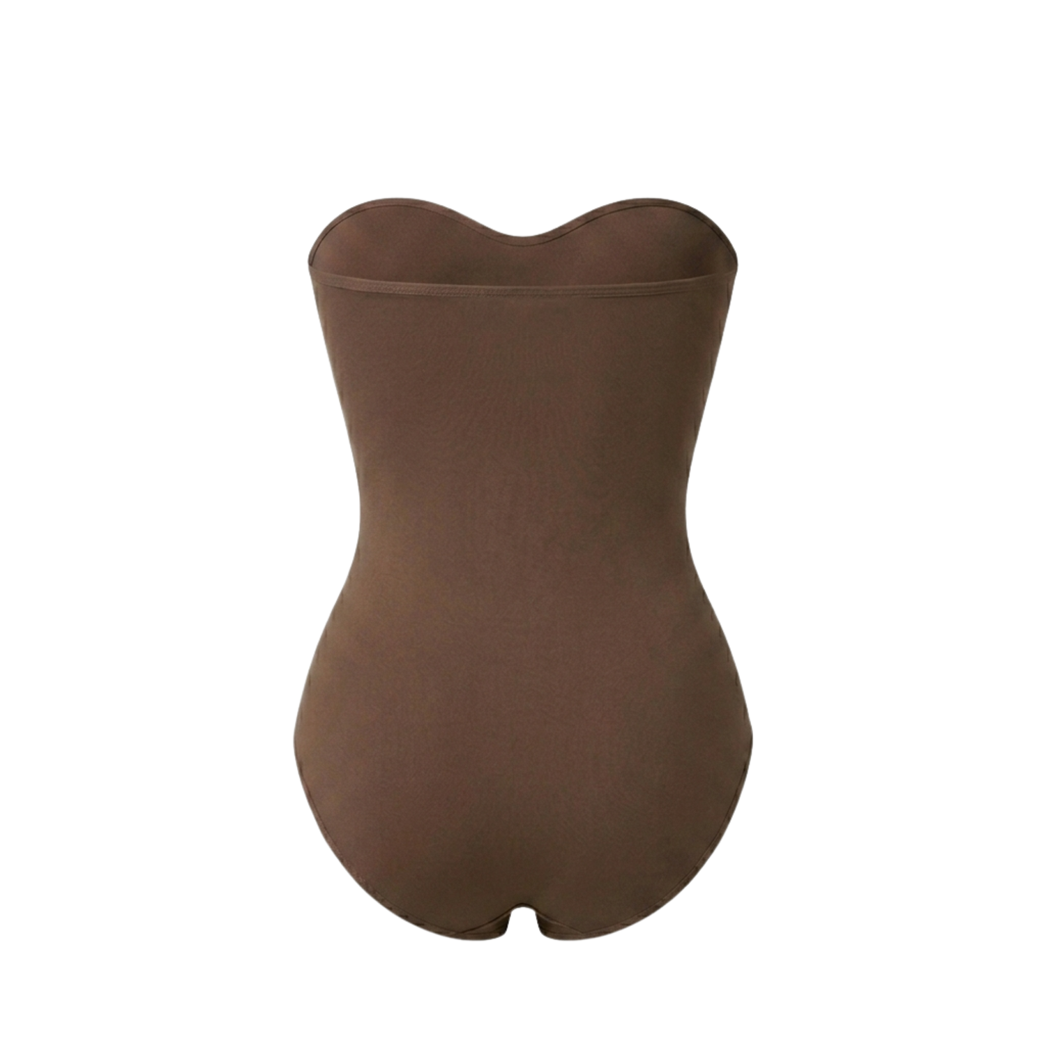 Corrective, seamless, strapless bodysuit with briefs