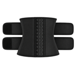Waist-shaping corset with 2 straps and 3 rows of hooks
