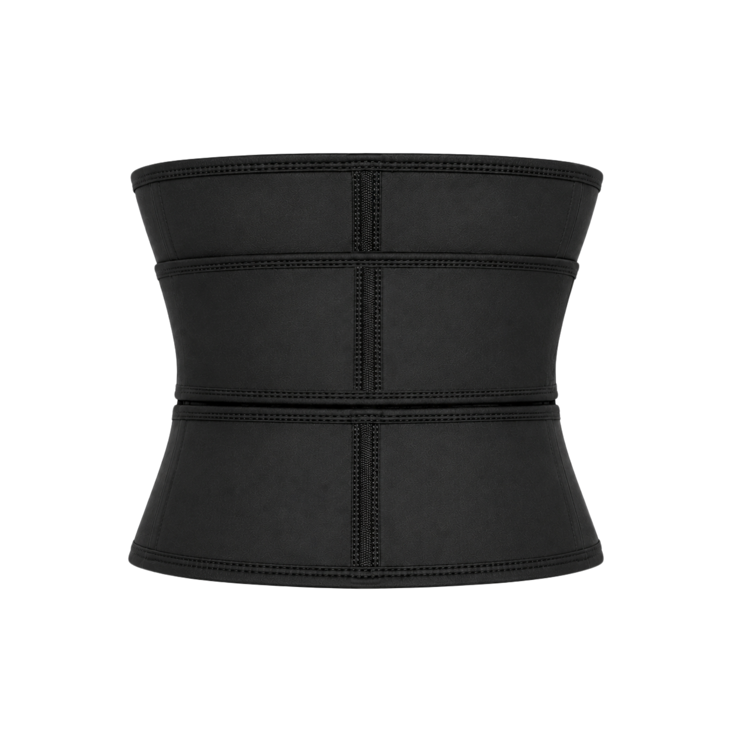 Waist-shaping corset with 2 straps and 3 rows of hooks