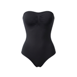 Corrective, seamless, strapless bodysuit with briefs