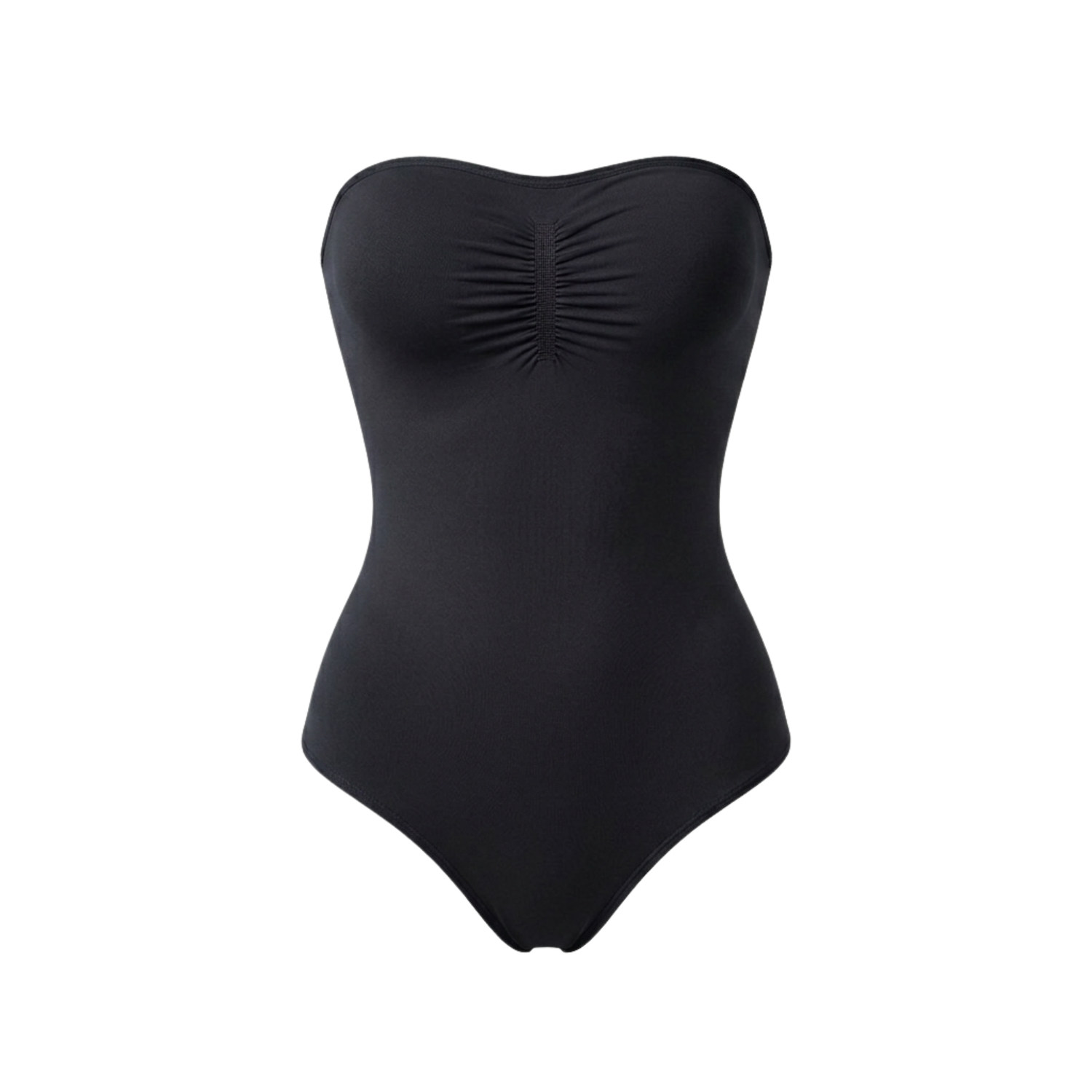 Corrective, seamless, strapless bodysuit with briefs