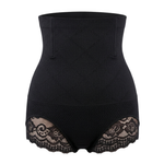 Smoothing high-waisted lace panties