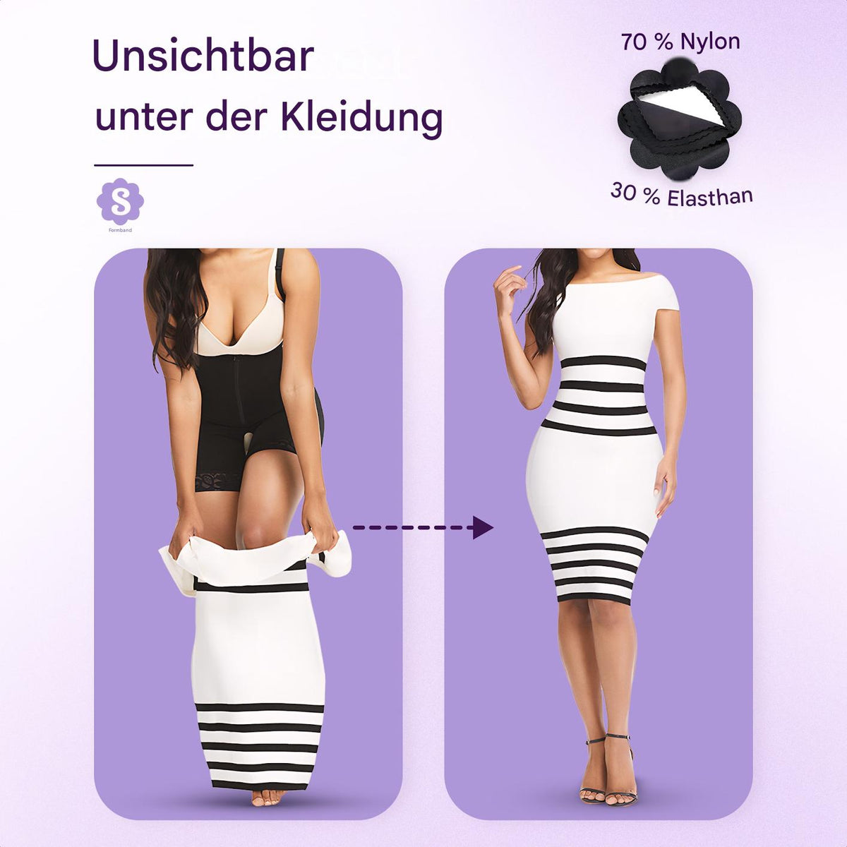 Invisible shapewear bodysuit