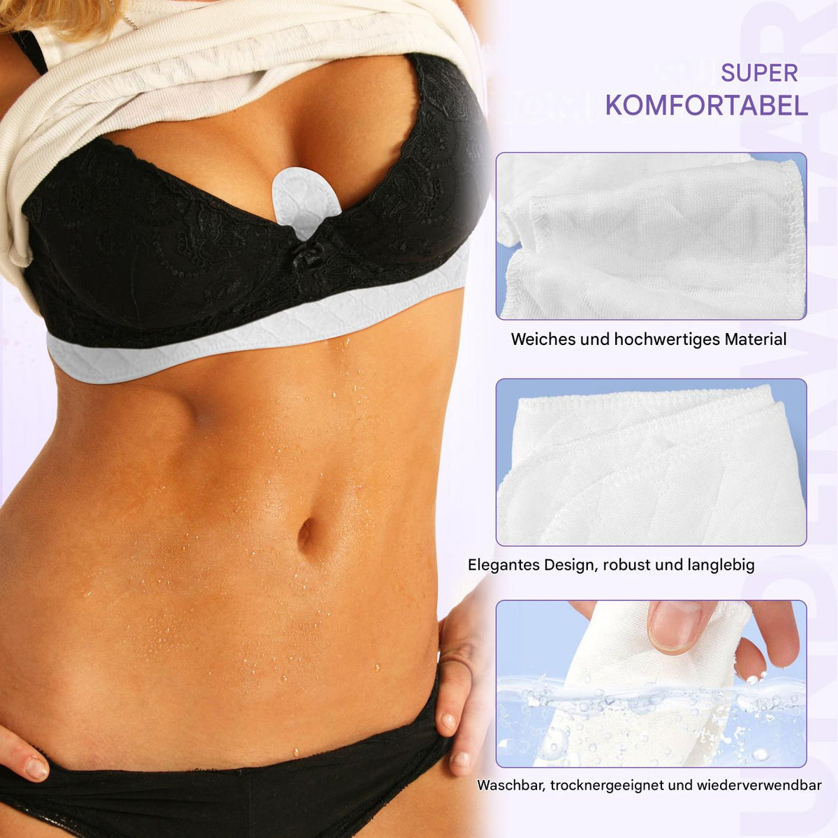 Comfortable protection against sweating