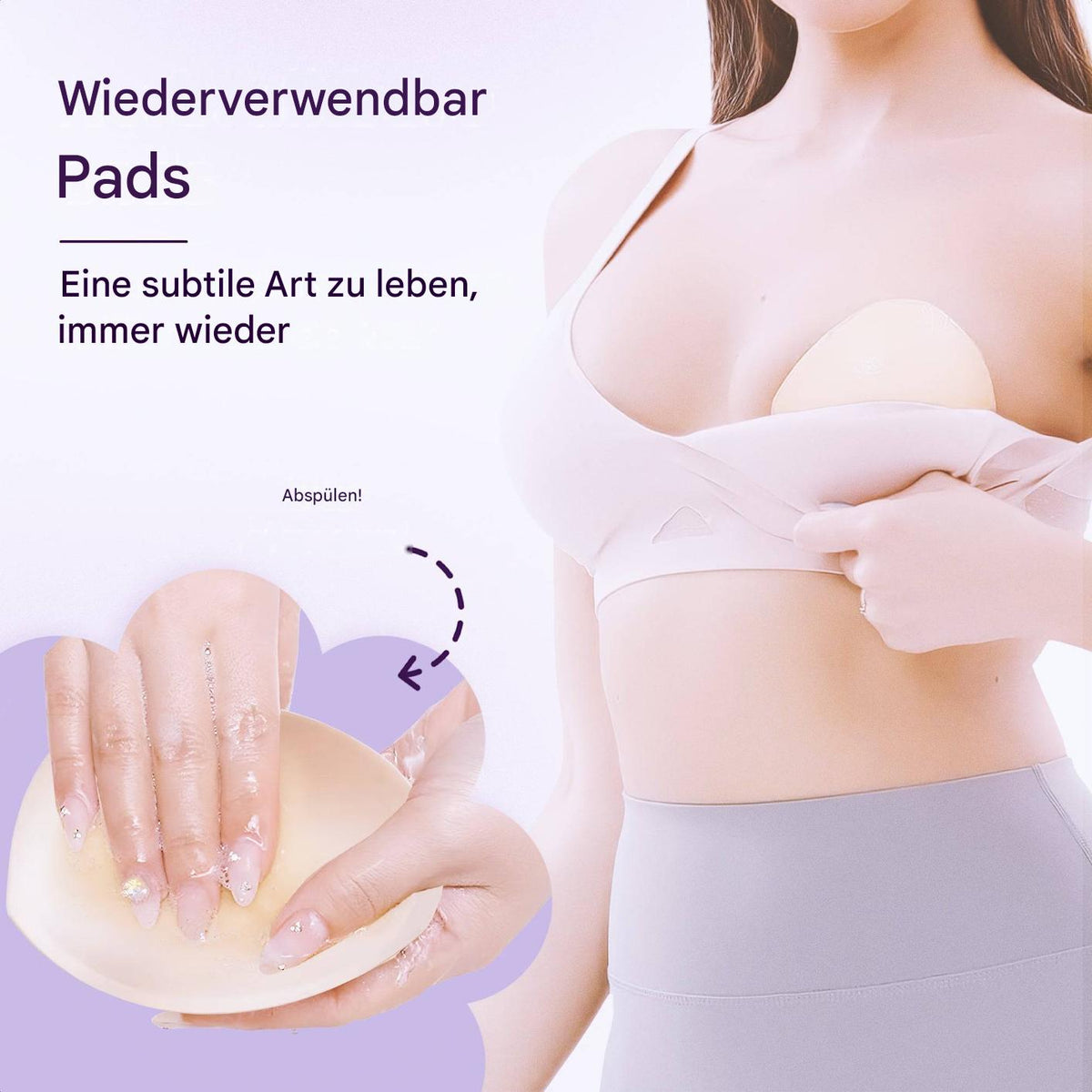 Reusable bra insert