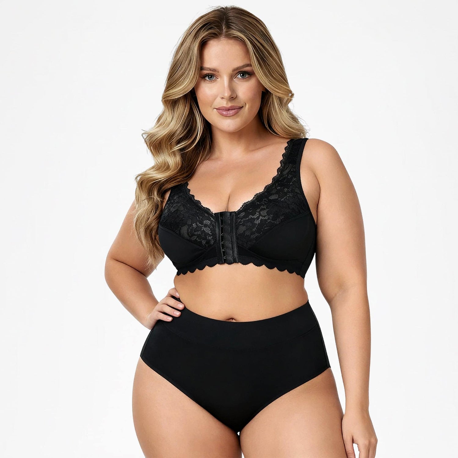 Comfortable shaping bra with front closure