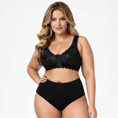 Comfortable shaping bra with front closure