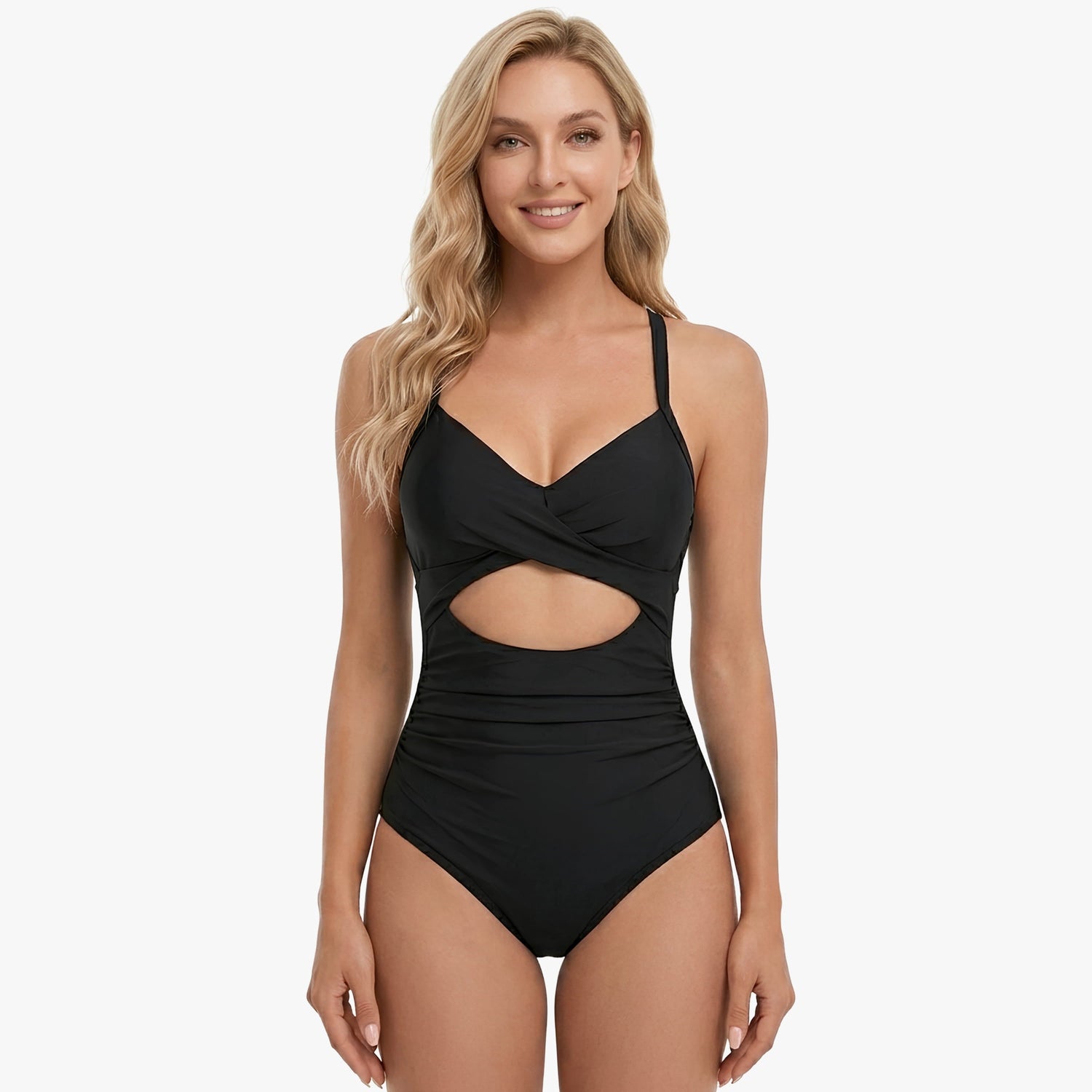 Shaping swimsuit with cutout