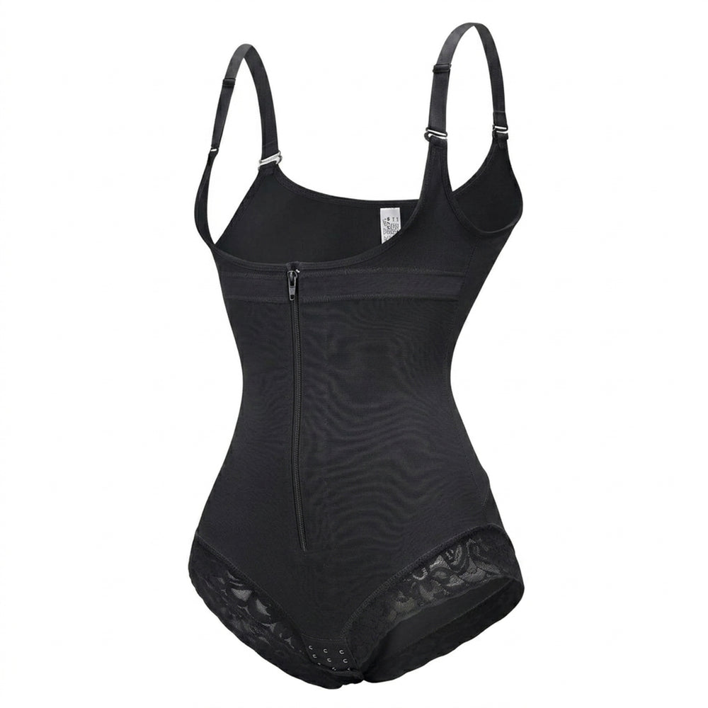 Corrective Shapewear Bodysuit with Hooks and Zipper - Brief