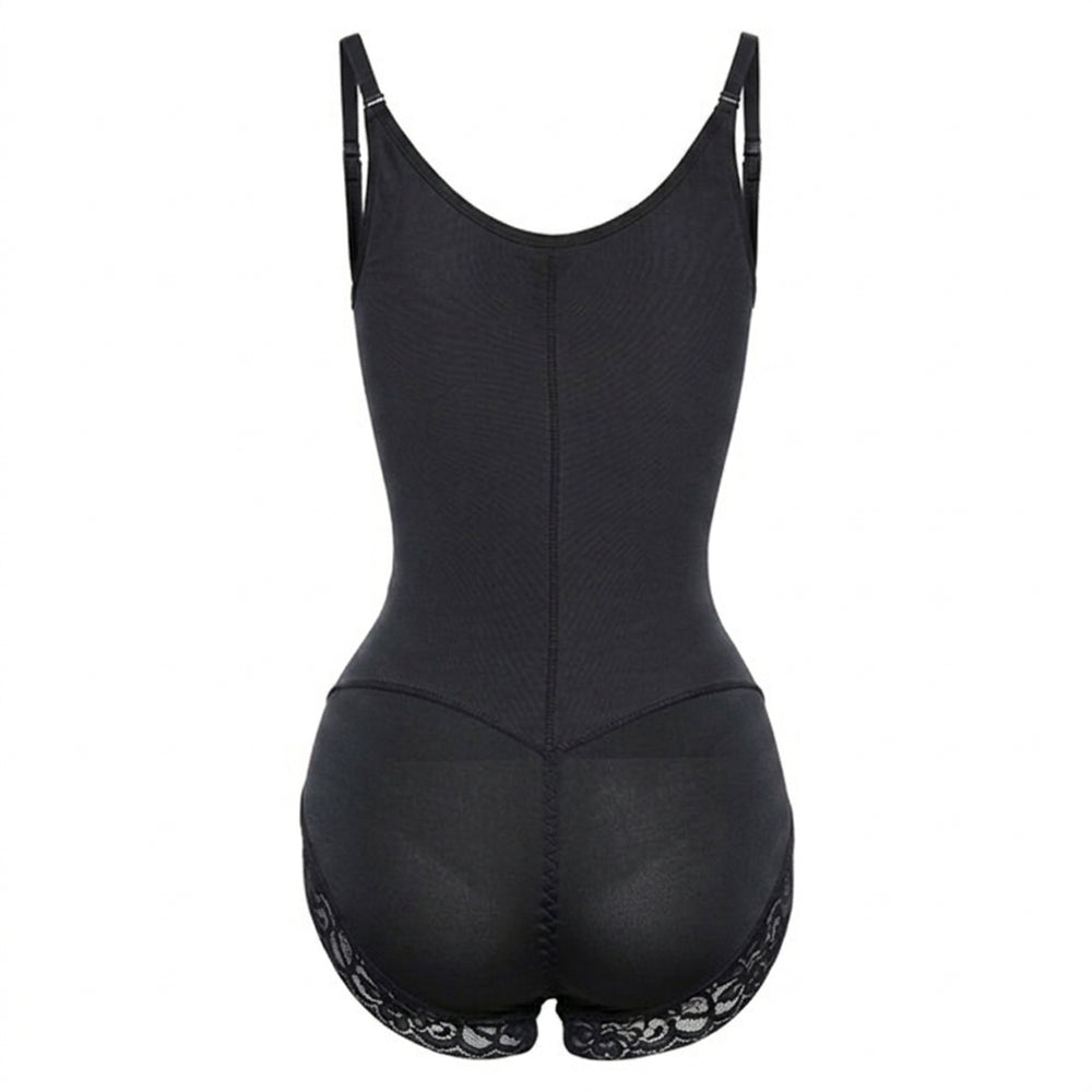 Corrective Shapewear Bodysuit with Hooks and Zipper - Brief