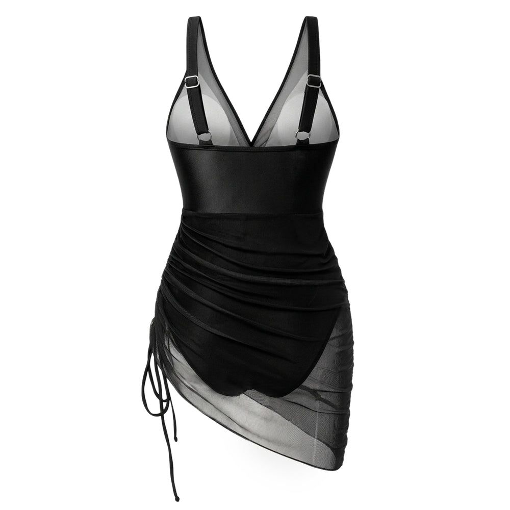 Corrective Swim Dress with Mesh Skirt