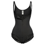 Corrective Shapewear Bodysuit with Hooks and Zipper - Brief