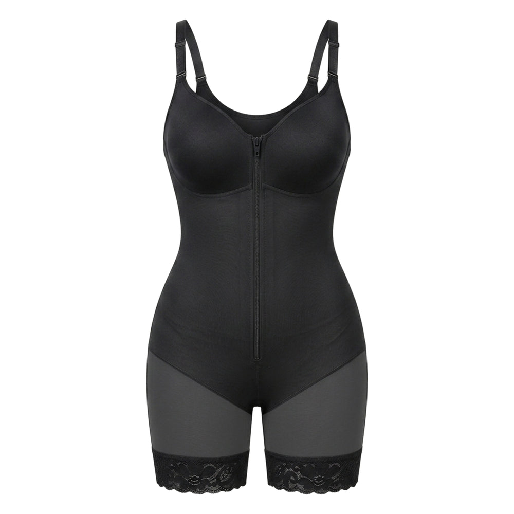 Corrective Bodysuit with Built-in Bra, Hooks and Zipper