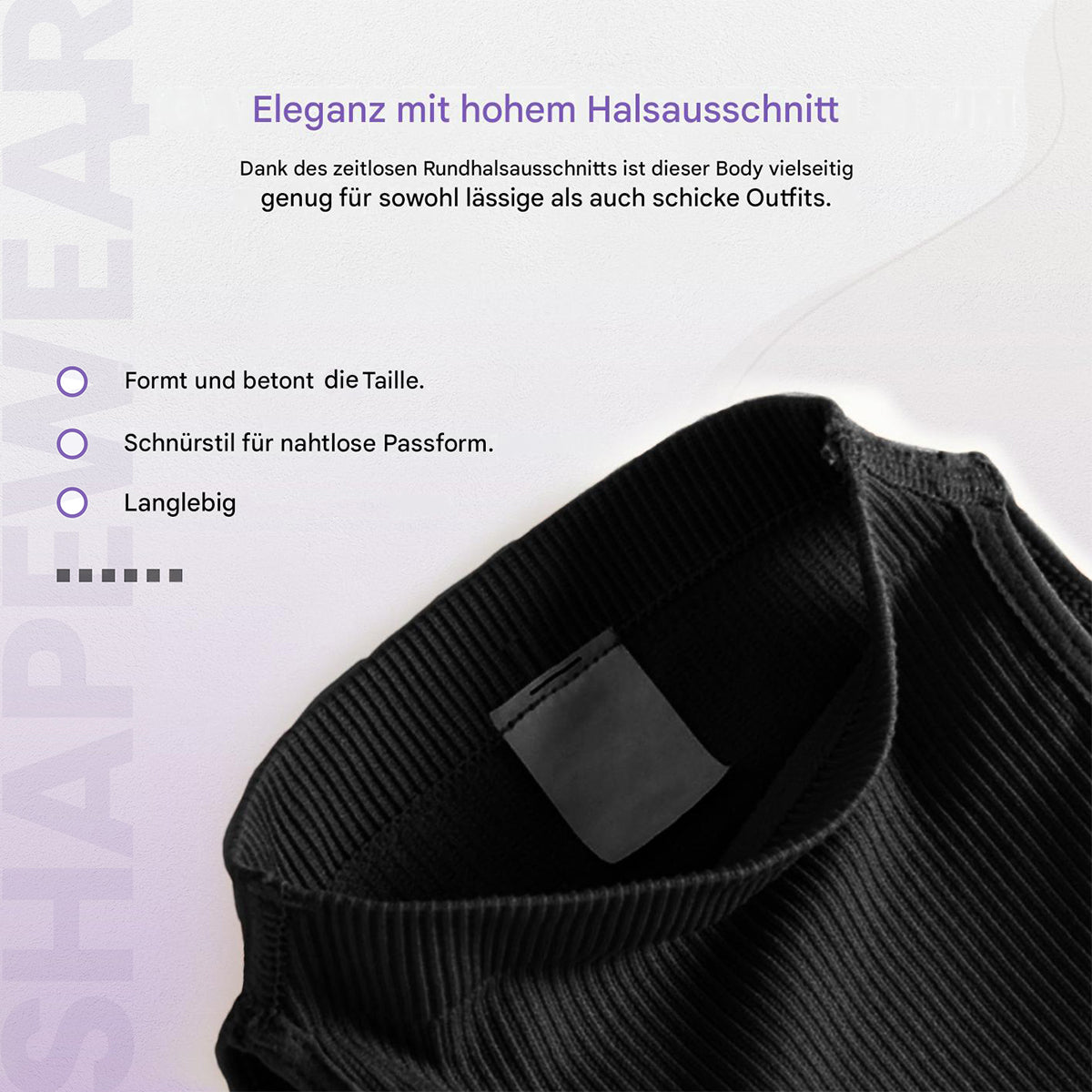 Elegant high neckline