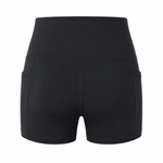 High-waisted sports shorts with phone pocket