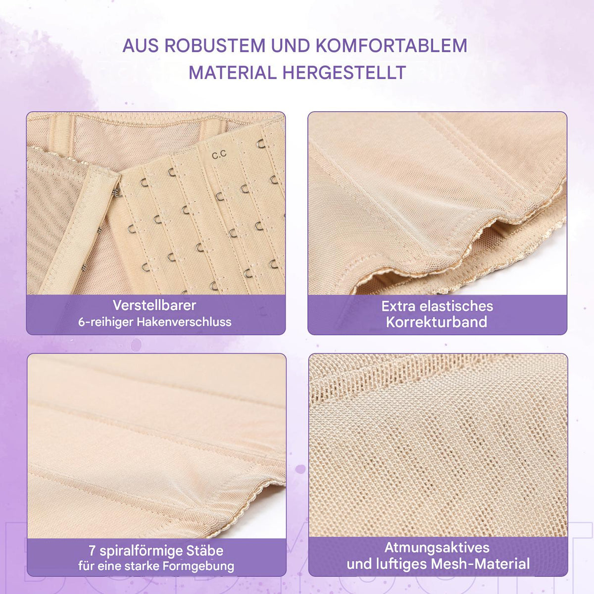 Comfortable shaping with thoughtfully designed details