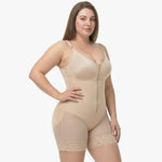 Corrective Bodysuit with Built-in Bra, Hooks and Zipper