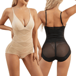 Smoothing full-body suit with adjustable straps