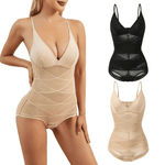 Smoothing full-body suit with adjustable straps