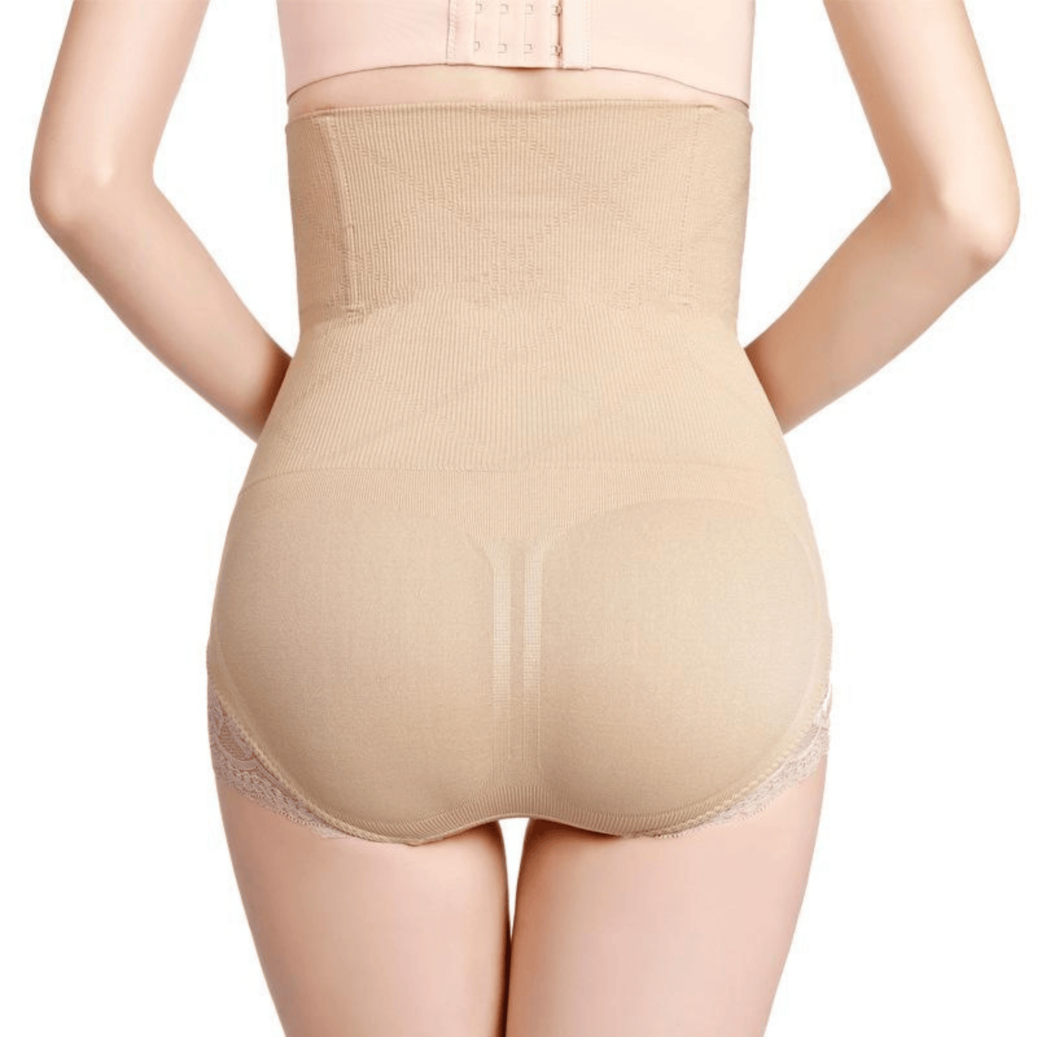 Smoothing high-waisted lace panties