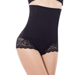 Smoothing high-waisted lace panties