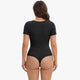 Seamless Short Sleeve Thong Bodysuit with Shapewear - Back image