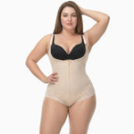 Shaping bodysuit with hooks and zipper – briefs