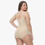 Corrective Shapewear Bodysuit with Hooks and Zipper - Brief