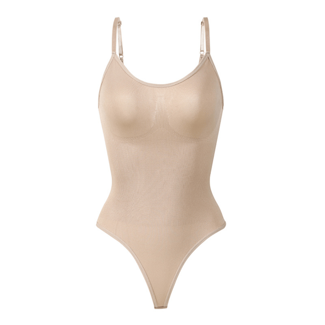 Shaping seamless bodysuit with string