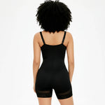 Shaping bodysuit with hooks and zipper