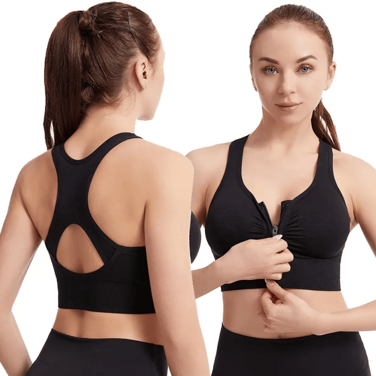 Comfortable sports bra with front closure