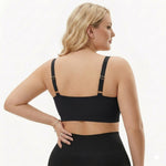 Seamless shaping bra with adjustable straps