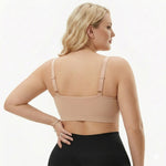 Seamless shaping bra with adjustable straps