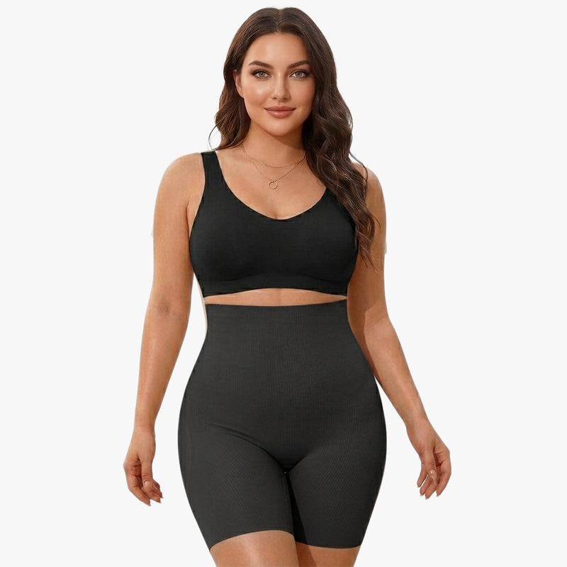 Corrective High Waist Shorts with Removable Pads