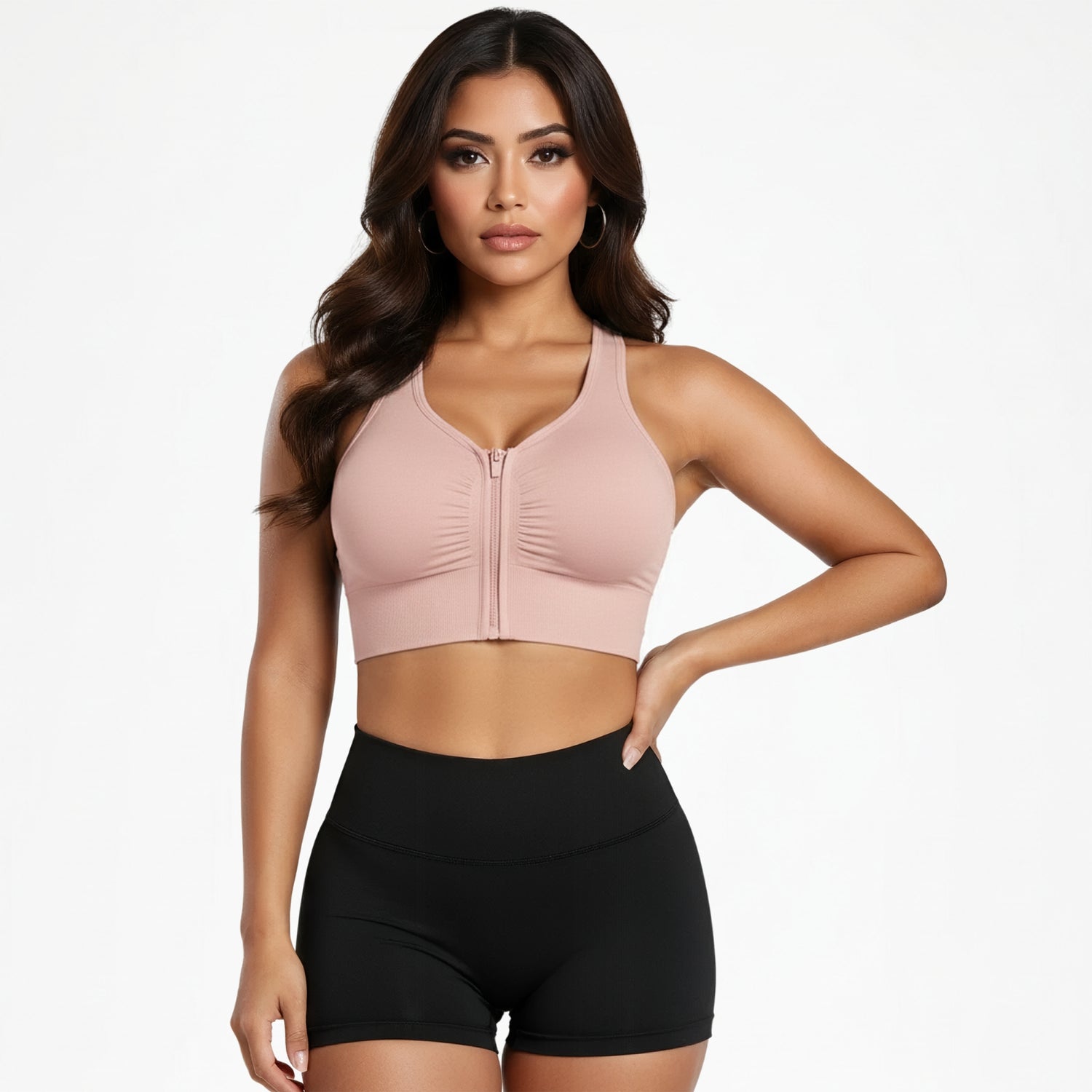 Comfortable sports bra with front closure