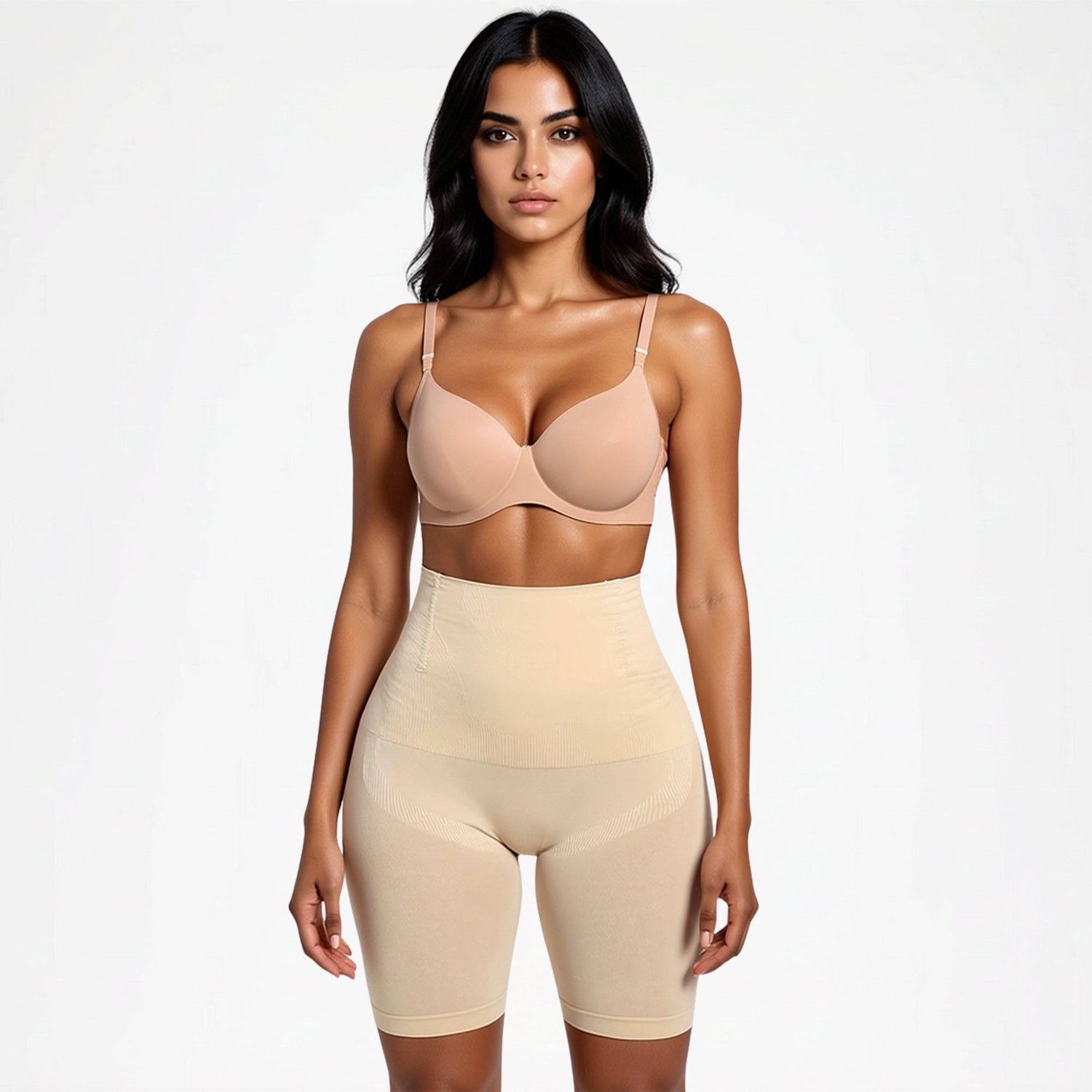 High-waisted shaping shorts