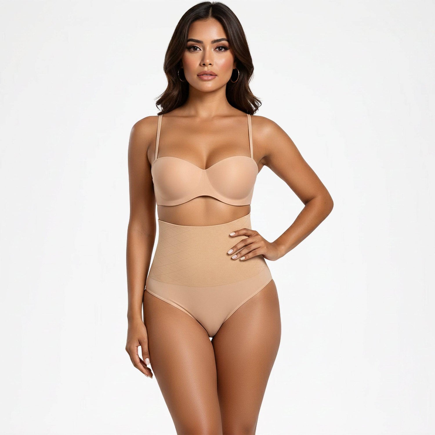 High-waisted shaping thong