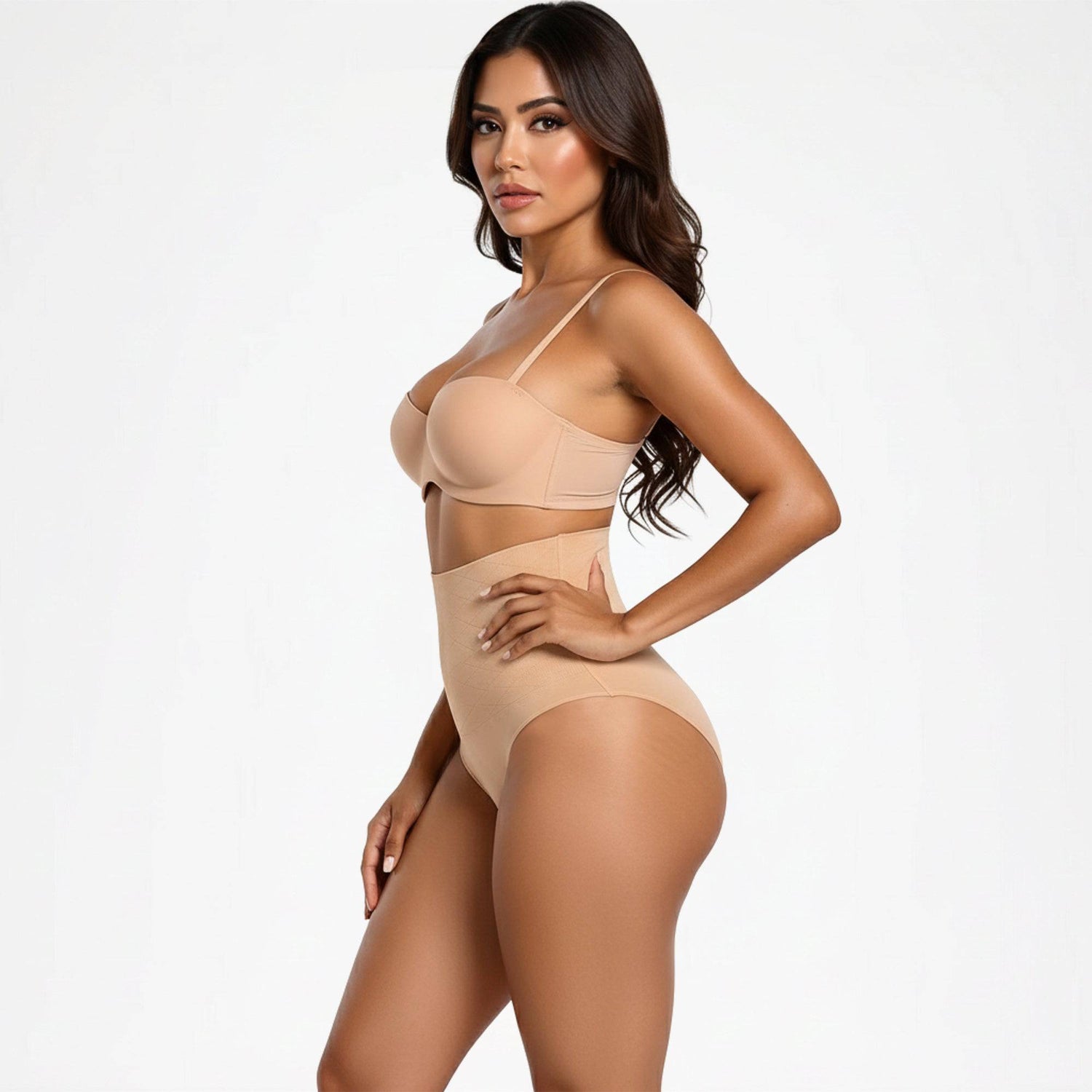 High-waisted shaping thong