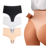 Shaping, seamless high-waisted thongs – set of 3