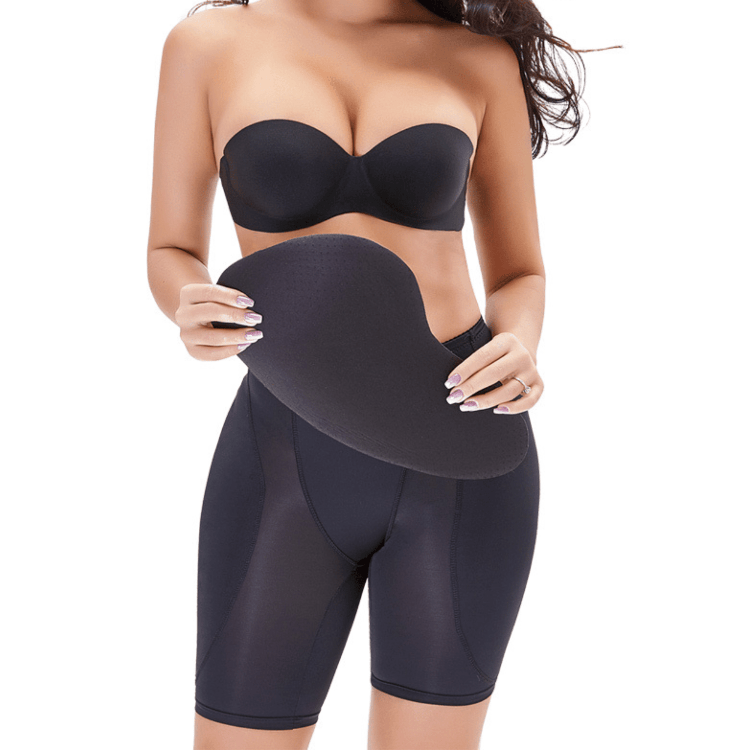 High-waisted padded hip- and butt-shaping panties