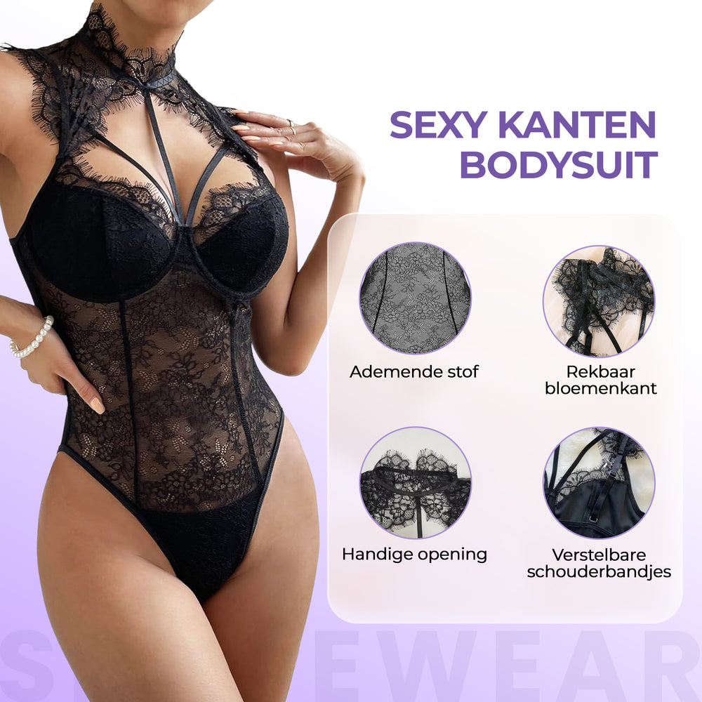 Sexy lace bodysuit with comfort