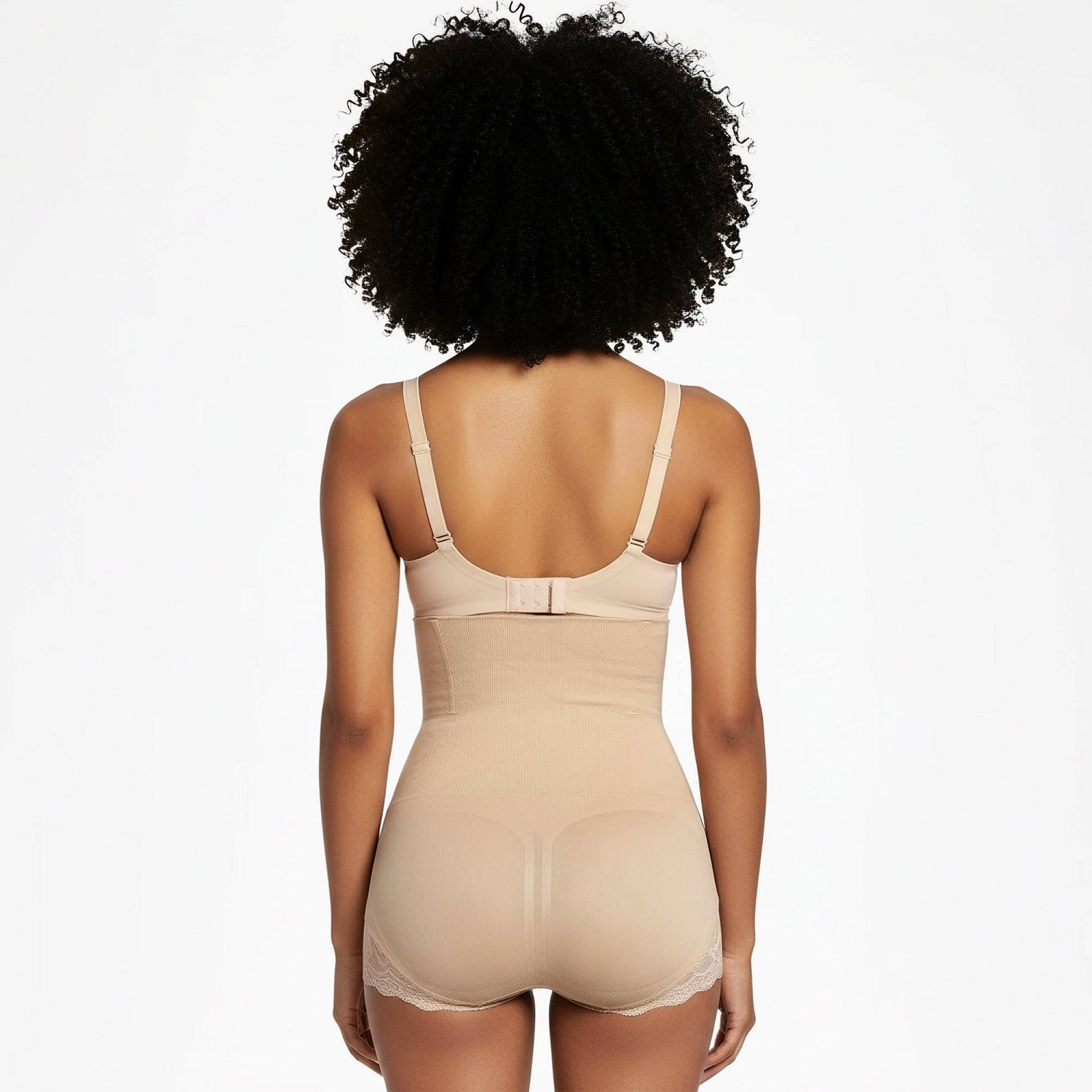 Smoothing high-waisted lace panties
