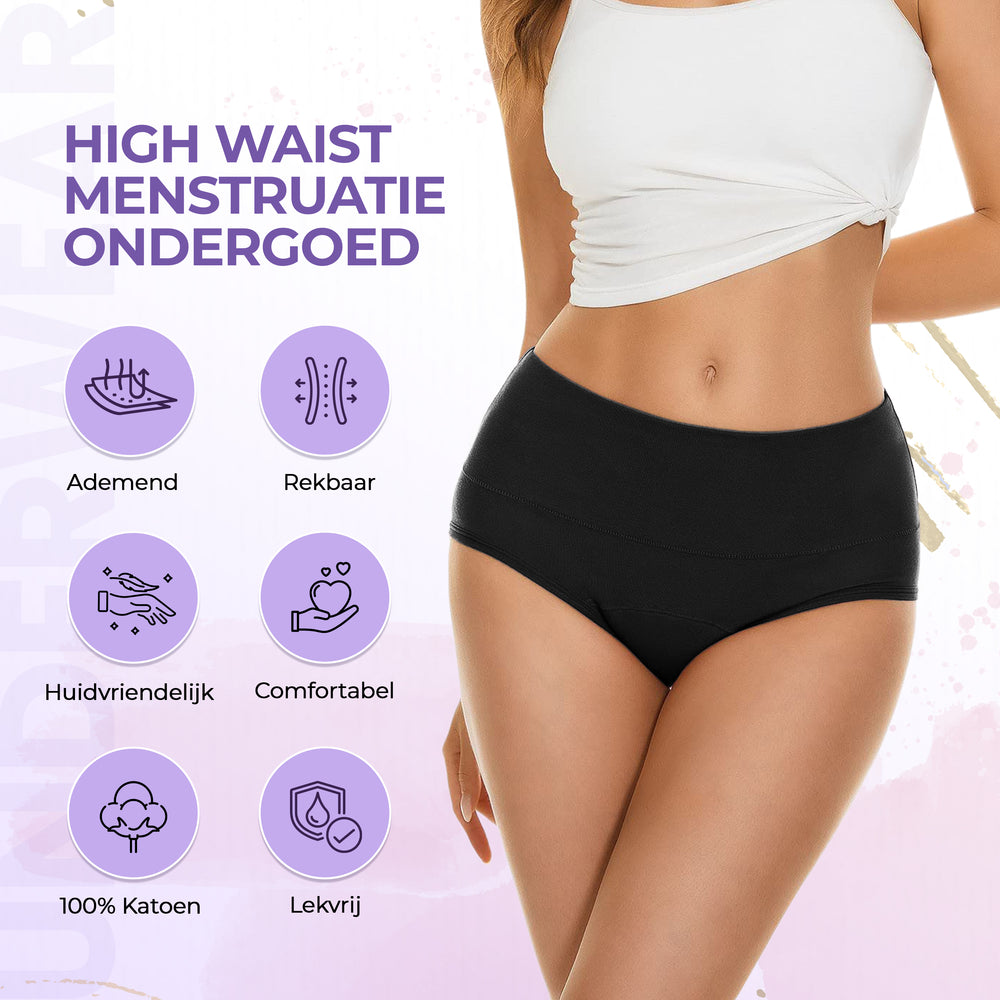 High-waisted period underwear