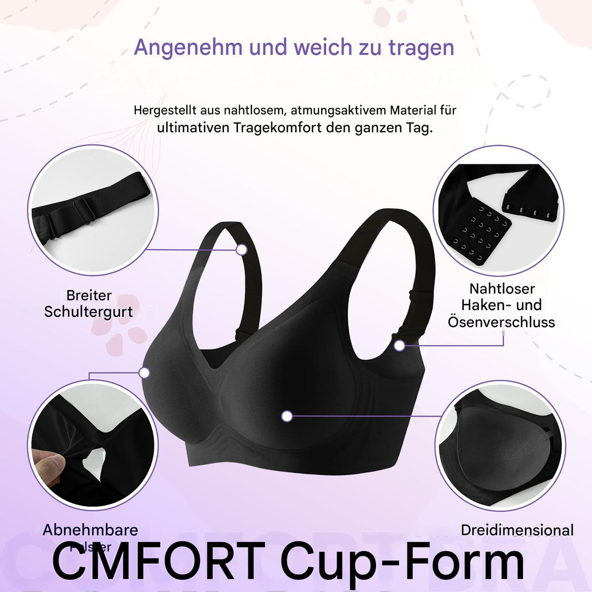 Soft, breathable, and with removable pads